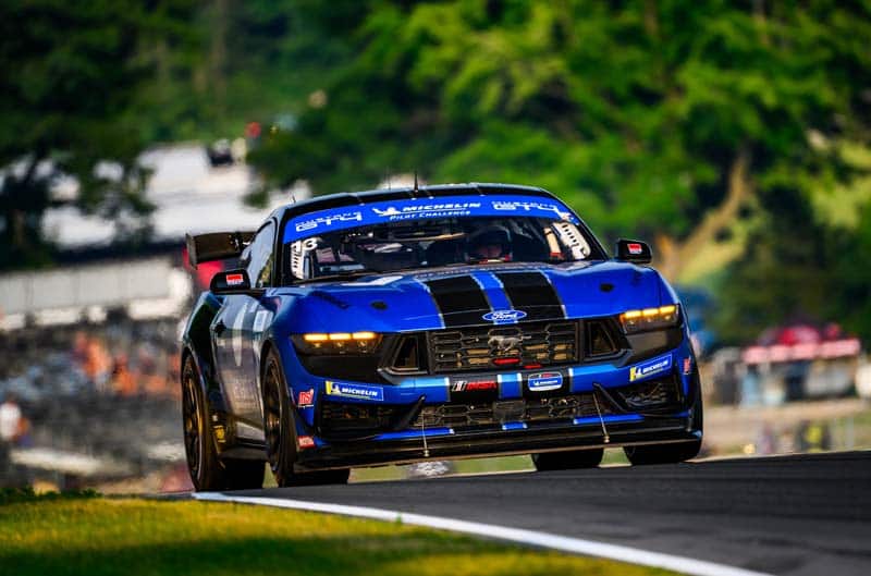 Mustang on the track