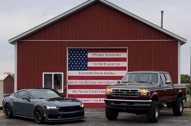 Mustang and F150 truck