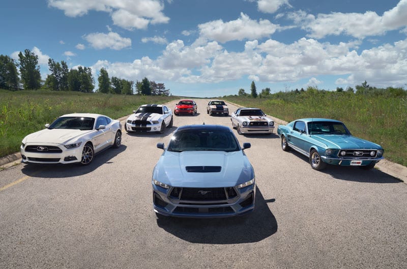 Mustang family driving