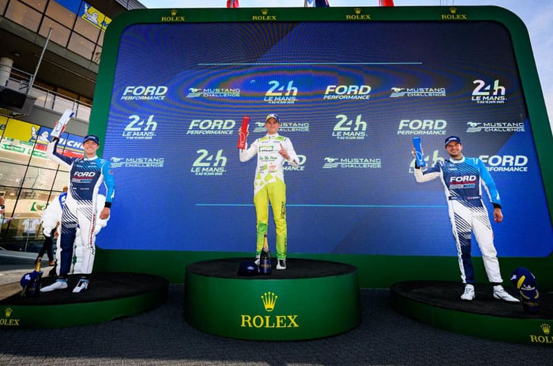 Drivers on podium