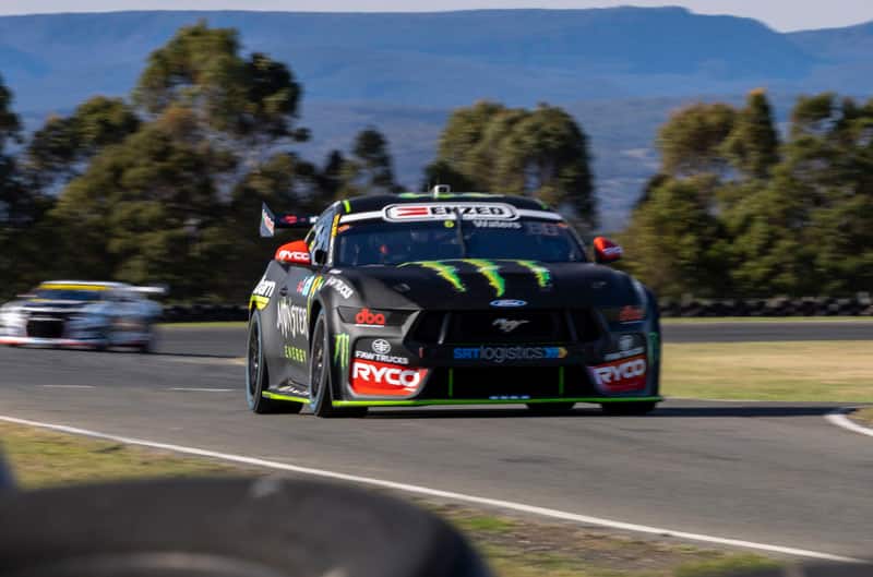 Mustang on the track