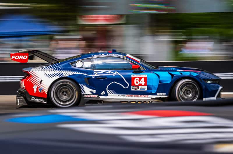 Mustang on the track