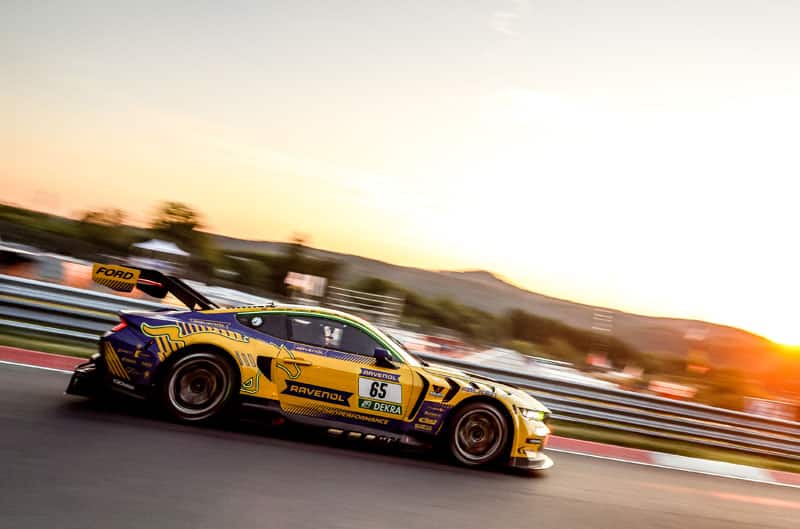 Mustang on the track