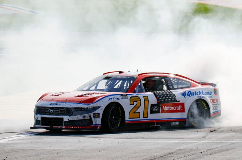 Josh Bery Mustang on the track