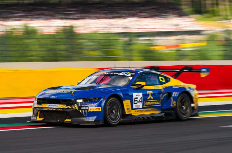 Mustang on the track