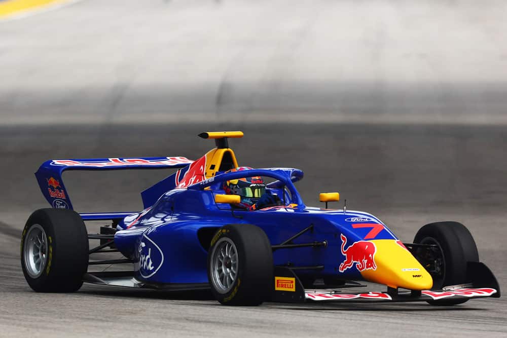 F1 car on the track