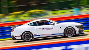Mustang on the track