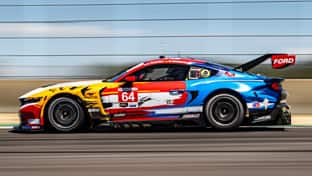 Mustang on the track