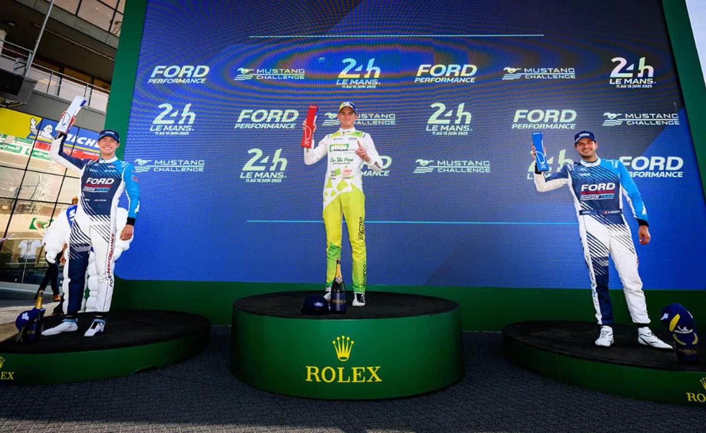 Drivers on podium