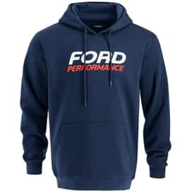 Navy blue Ford Performance Men's Pullover Hooded Fleece