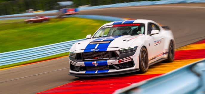 Ford Performance race car on racetrack