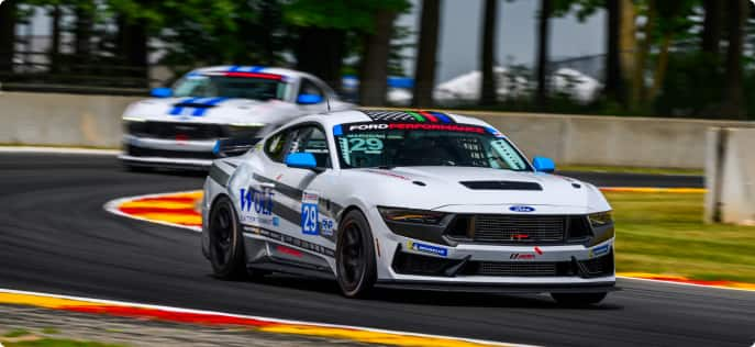 Ford Performance race car on racetrack