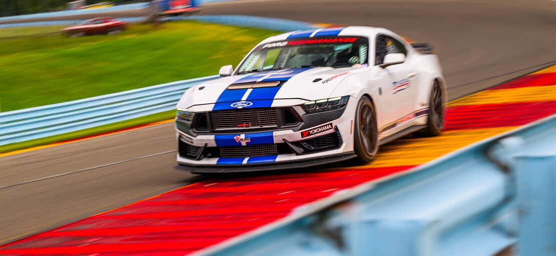 Ford Performance race car on racetrack