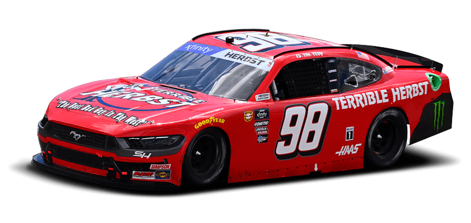 Red number 99 Ford NASCAR XFinity race car