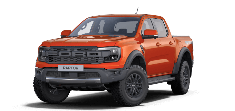 An orange Ford Ranger® Raptor® truck