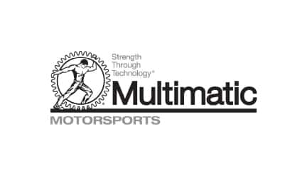 White card with the Multimatic Motorsports Ford Performance logo