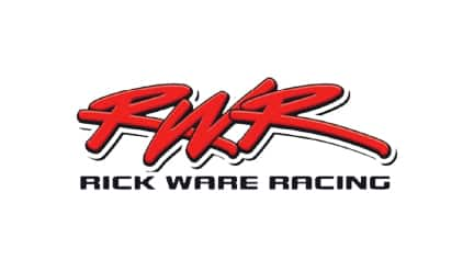 White card with the Rick Ware Racing logo