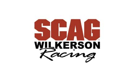 White card with the SCAG Wilkerson Racing logo