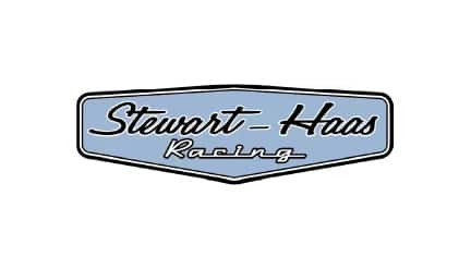 White card with the Stewart-Haas Racing logo