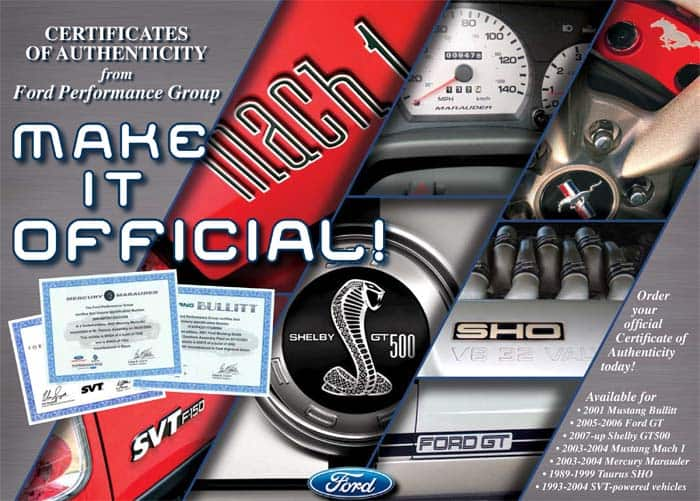 An advertisement of the Certificate of Authenticity program