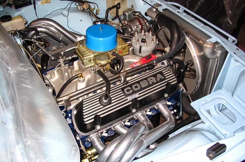 Photo of engine inside of 1978 Ford Courier pickup truck