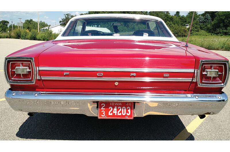 Close up of 1966 Ford Galaxie 500 rear