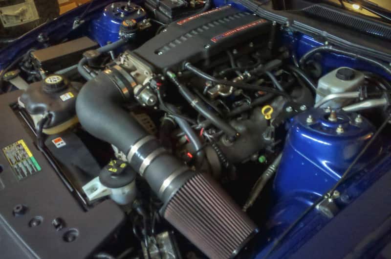 Engine inside of the Honorary 2005 Mustang Cobra