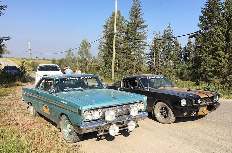 Front view of 1964 Mercury Comet Caliente parked next to another vehicle during the 2018 Alcan 5000