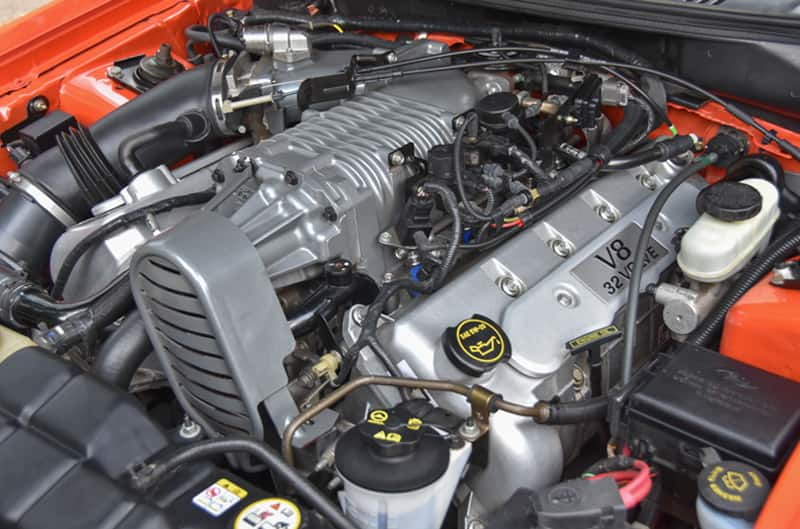 Photo of engine inside 2004 SVT Mustang Cobra