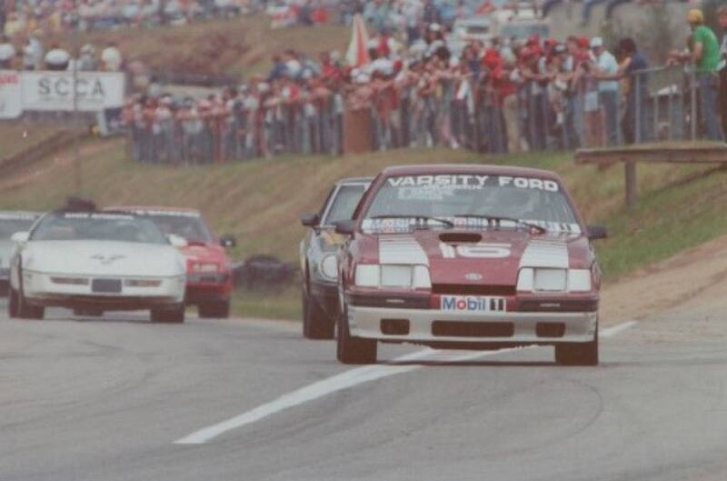 Ron Smaldone's SVO Mustang racing on track