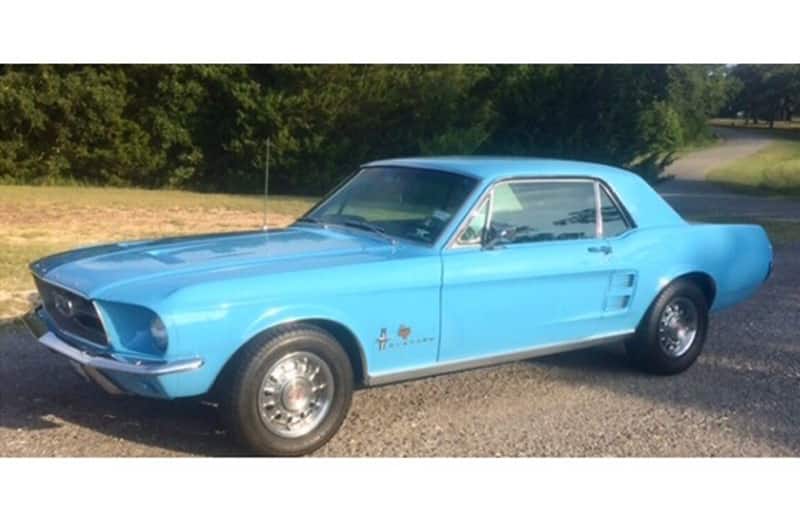 Blue Bonnet Mustang front three quarter photo