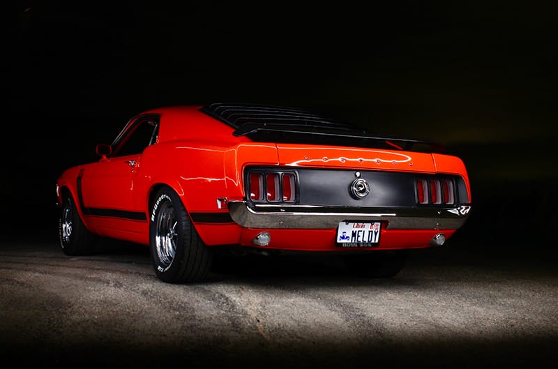 Rear night photo of Calypso Coral Boss 302