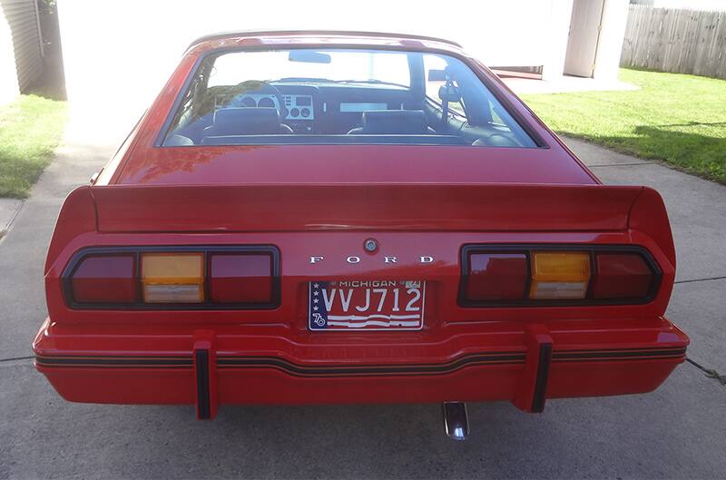 Rear end photo of 1978 mustang II