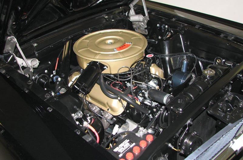Engine compartment of mustang