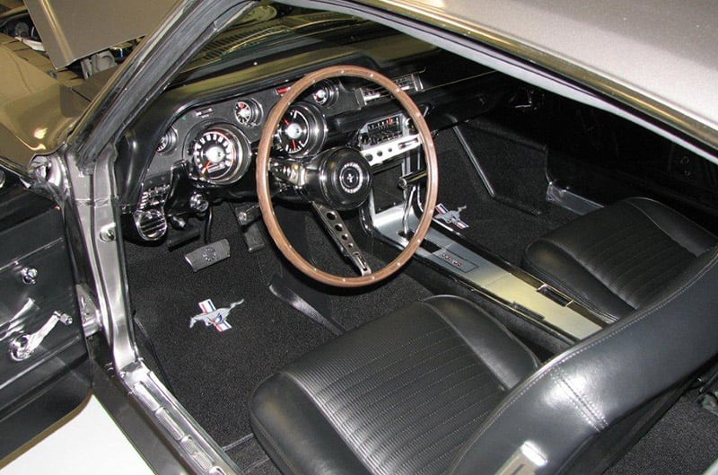 interior of 1967 Mustang from drivers side