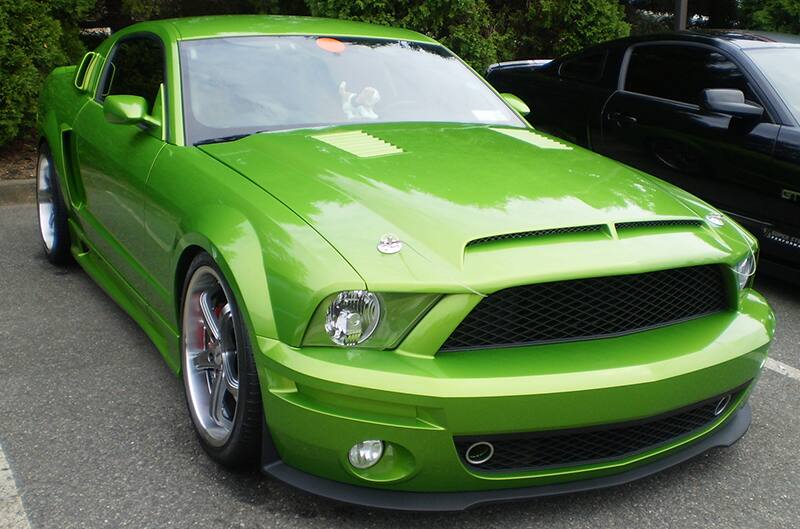 Green monster at car show