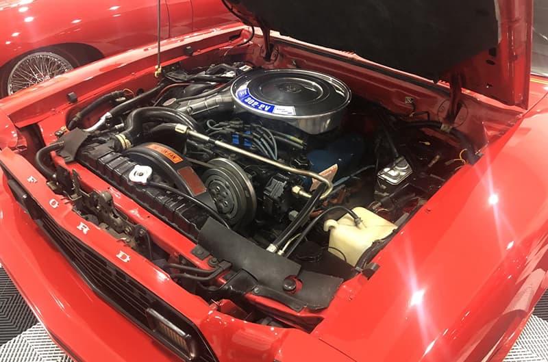 Engine bay photo of 1978 Mustang II King Cobra