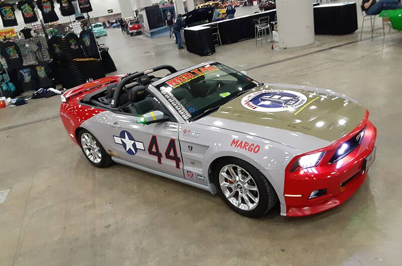 High angle photo of Palmers S197 Redtail mustang