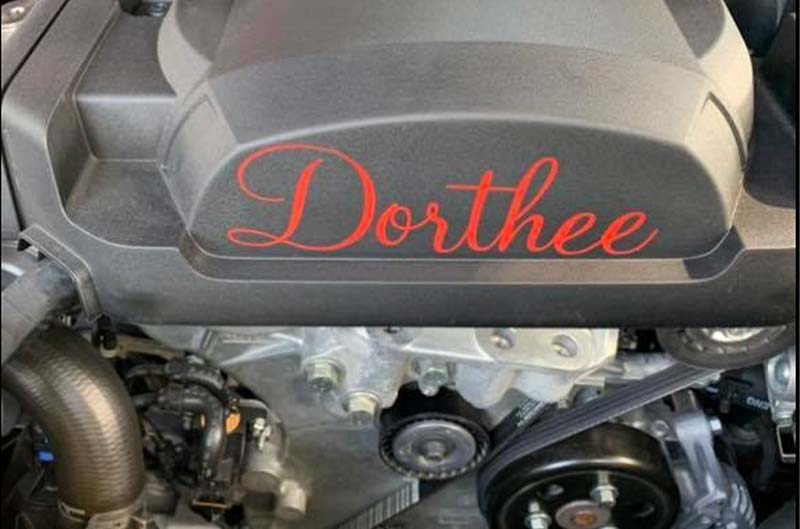 Photo of engine with Dorthee on it