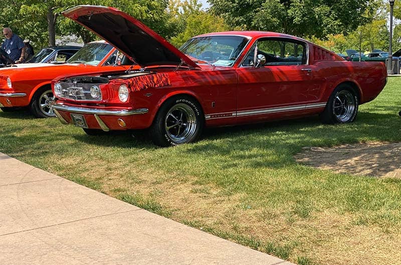 Red 60s Mustang