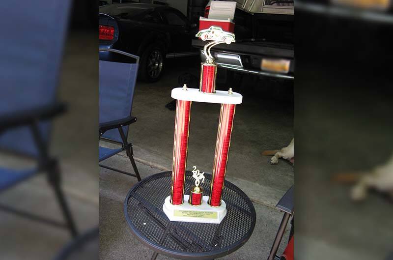 Trophy from car show