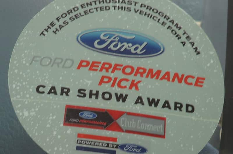 Ford Performance Show pick award