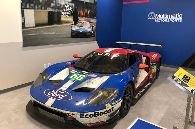 2016 blue Ford GT EcoBoost on display