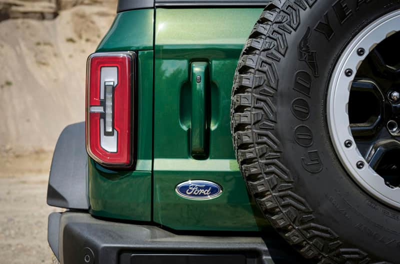 Close up rear of Eruption Green Bronco