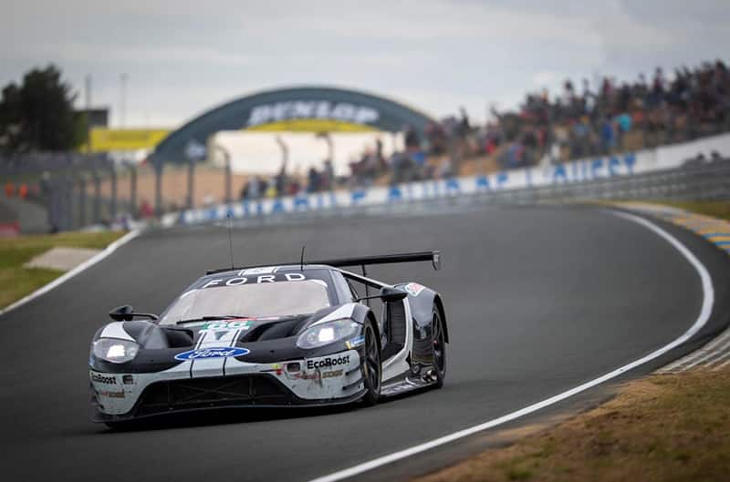 Ford GT Race car on track