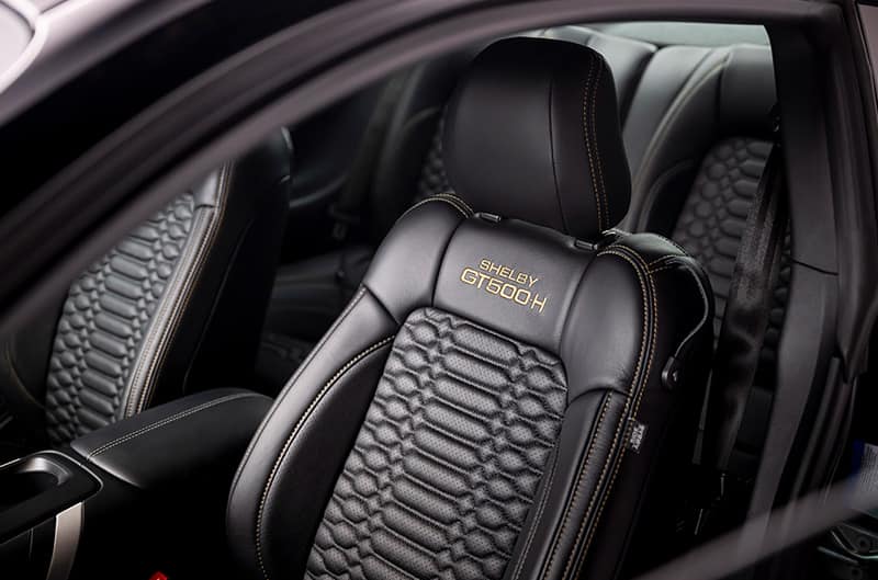 Custom leather seats inside GT500