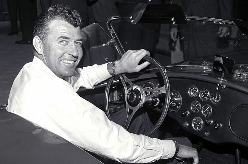 Carroll Shelby behind the wheel