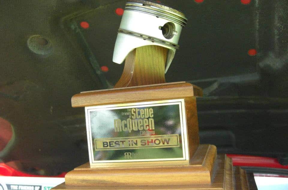 A closer picture of the 'Best in Show' trophy