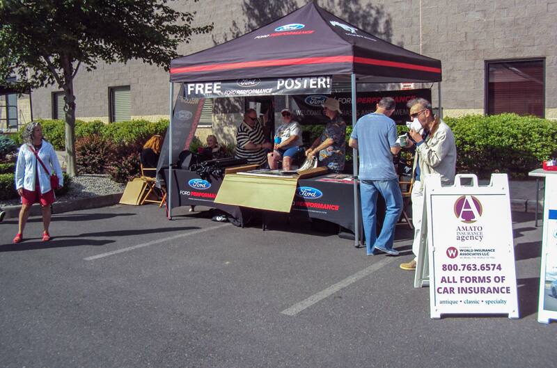 Ford Performance promotional tent in parking lot