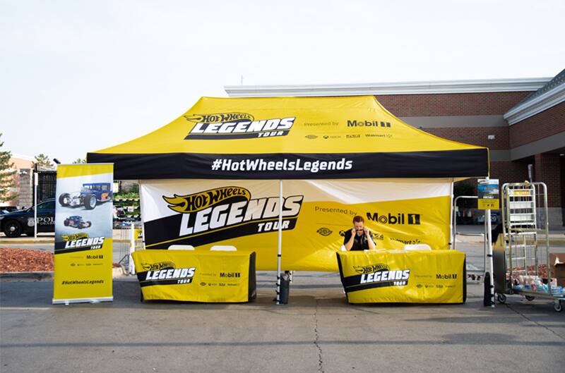 The Hot Wheels Legends tour booth